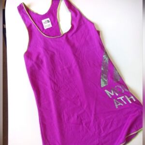 The North Face Mountain Athletics Racerback Tank Top Fuscia Green Size S